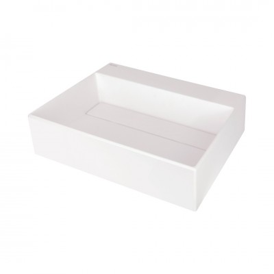 Deante Correo umywalka nablatowa 50x40 cm prostokątna alabaster CQR_AU5M
