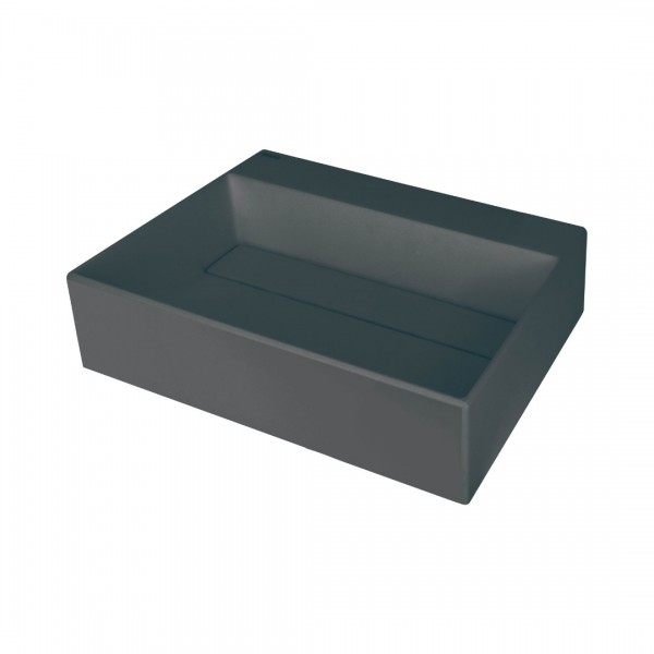 Deante Correo umywalka nablatowa 50x40 cm prostokątna antracyt metalik CQR_TU5M