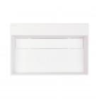 Deante Correo umywalka nablatowa 60x40 cm prostokątna alabaster CQR_AU6M