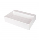 Deante Correo umywalka nablatowa 60x40 cm prostokątna alabaster CQR_AU6M