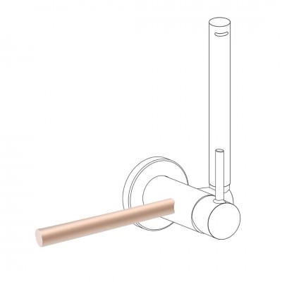 Tres wieszak na ręcznik do baterii bidetowej złoto różowe mat 03412401OPM