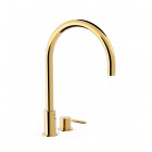 Tres Study Exclusive bateria umywalkowa nablatowa 2-otworowa wysoka złota 26110501OR