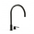 Tres Study bateria umywalkowa stojąca wysoka 2-otworowa czarny metalizowany 26110501KM