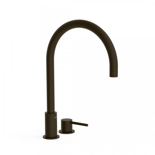 Tres Study bateria umywalkowa stojąca wysoka 2-otworowa czarny brąz 26110501KMB