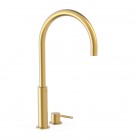 Tres Study bateria umywalkowa stojąca wysoka 2-otworowa złoty mat 26110502OM