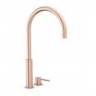 Tres Study bateria umywalkowa stojąca wysoka 2-otworowa złoto różowe mat 26110502OPM