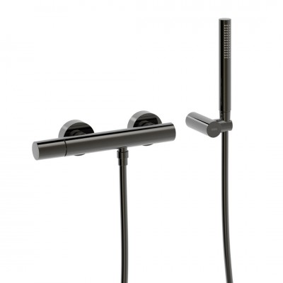 Tres Study bateria prysznicowa ścienna czarny metalizowany 26116701KM