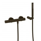 Tres Study bateria prysznicowa ścienna czarny brąz 26116701KMB