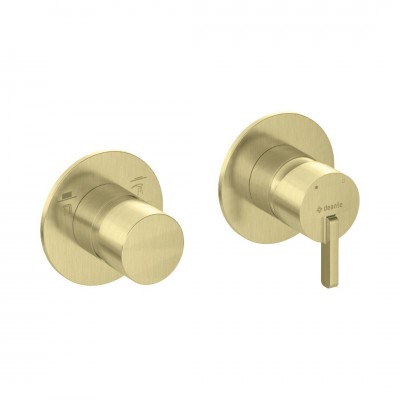 Deante Silia bateria wannowo-prysznicowa podtynkowa złoto szczotkowane BQS_R46P