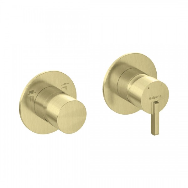 Deante Silia bateria wannowo-prysznicowa podtynkowa złoto szczotkowane BQS_R46P