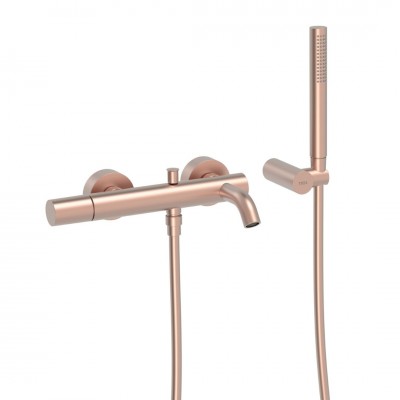 Tres Study bateria wannowa ścienna złoto różowe mat 26117001OPM