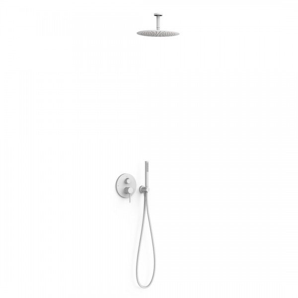 Tres Study Exclusive zestaw prysznicowy podtynkowy biały mat 26228003BM