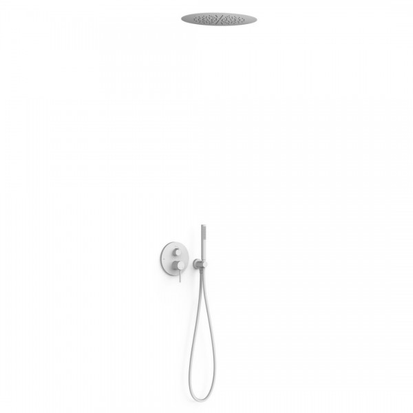 Tres Study Exclusive zestaw prysznicowy podtynkowy biały mat 26228005BM