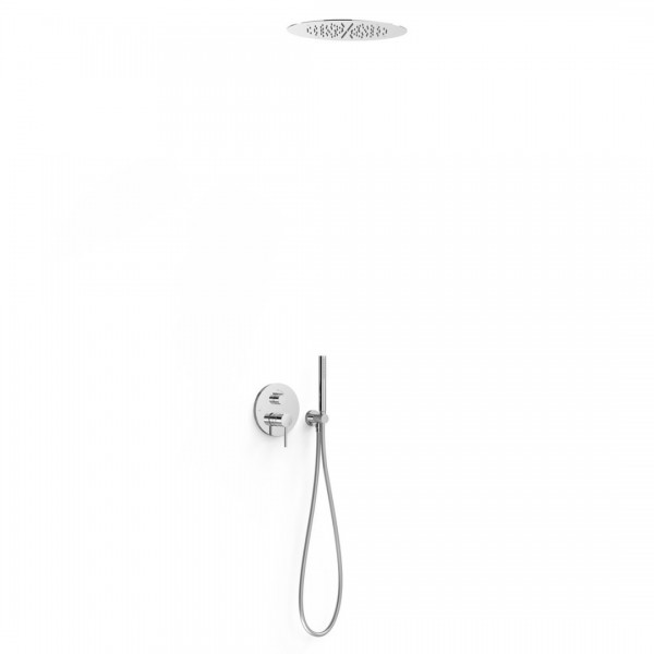 Tres Study zestaw prysznicowy podtynkowy deszczownica 38 cm chrom 26228005