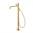 Tres Study bateria wannowa wolnostojąca złoty połysk 26247005OR