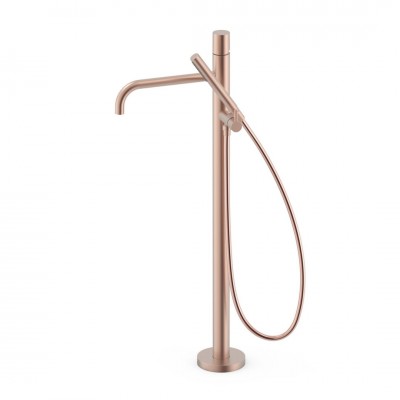 Tres Study bateria wannowa wolnostojąca złoto różowe mat 26247006OPM