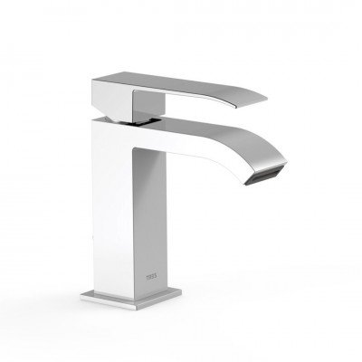 Tres Cuadro bateria umywalkowa stojąca biały/chrom 00610101BL