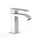 Tres Cuadro bateria umywalkowa stojąca biały/chrom 00610101BL