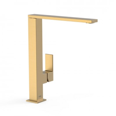 Tres Cuadro bateria umywalkowa stojąca wysoka złoty mat 00648501OM