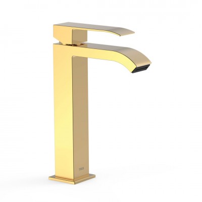 Tres Cuadro Exclusive bateria umywalkowa wysoka złota 00661001OR