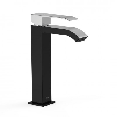 Tres Cuadro bateria umywalkowa stojąca wysoka czarny/chrom 00661001NE