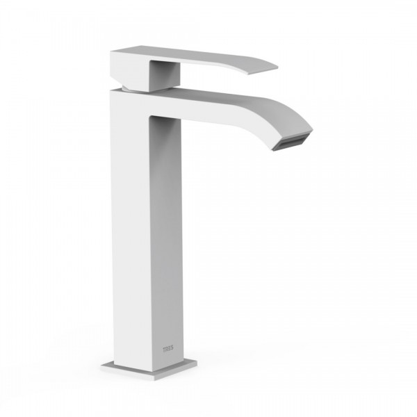 Tres Cuadro bateria umywalkowa stojąca wysoka biały mat 00661001BM