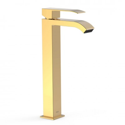 Tres Cuadro Exclusive bateria umywalkowa wysoka złota 00681001OR