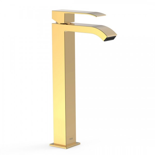 Tres Cuadro Exclusive bateria umywalkowa wysoka złota 00681001OR