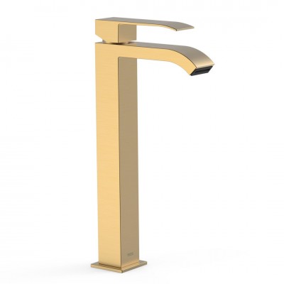 Tres Cuadro bateria umywalkowa stojąca wysoka złoty mat 00681001OM