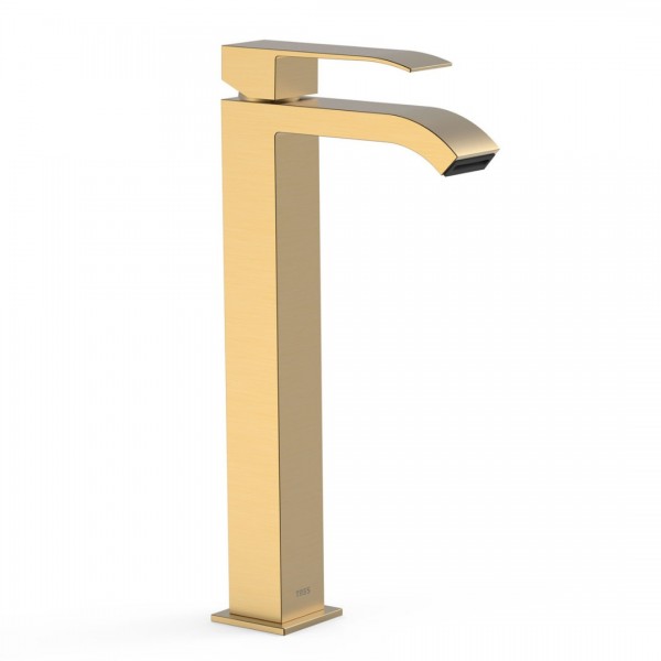 Tres Cuadro bateria umywalkowa stojąca wysoka złoty mat 00681001OM