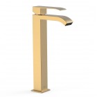 Tres Cuadro bateria umywalkowa stojąca wysoka złoty mat 00681001OM
