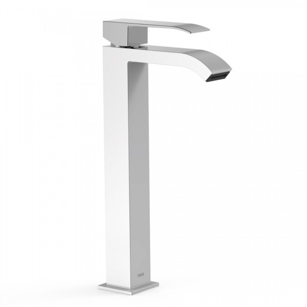 Tres Cuadro bateria umywalkowa stojąca wysoka biały/chrom 00681001BL