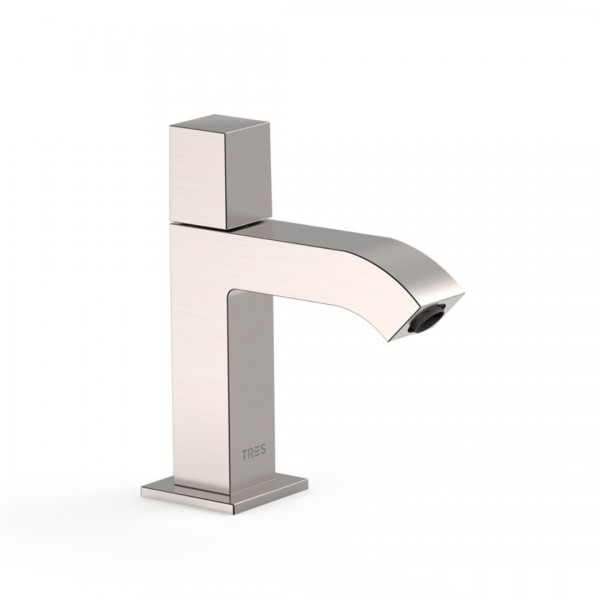Tres Cuadro zawór umywalkowy stojący stal 00750301AC