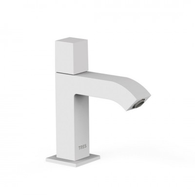 Tres Cuadro zawór umywalkowy stojący biały mat 00750301BM