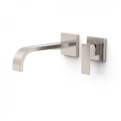 Tres Cuadro bateria umywalkowa podtynkowa wylewka 24 cm stal 00630022AC