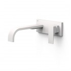 Tres Cuadro bateria umywalkowa podtynkowa wylewka 24 cm biały mat 00630032BM