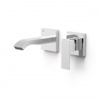 Tres Cuadro bateria umywalkowa podtynkowa wylewka 15,3 cm chrom 00630023