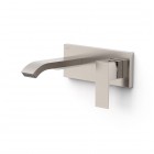 Tres Cuadro bateria umywalkowa podtynkowa wylewka 15,3 cm stal 00630033AC