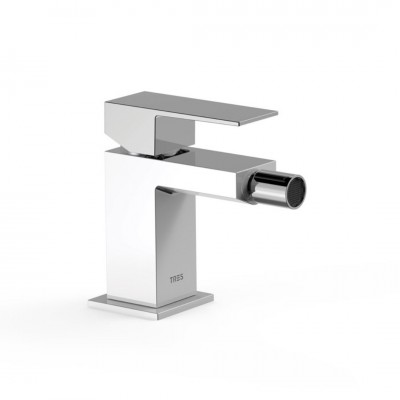 Tres Cuadro bateria bidetowa stojąca biały/chrom 00612001BL