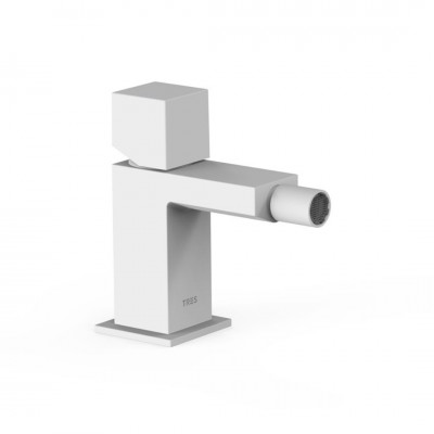 Tres Cuadro bateria bidetowa stojąca biały mat 00712001BM