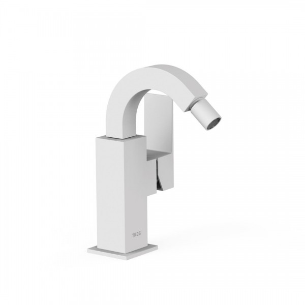 Tres Cuadro bateria bidetowa stojąca biały mat 00612402BM