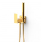 Tres Cuadro bateria bidetowa podtynkowa złoty połysk 00612301OR