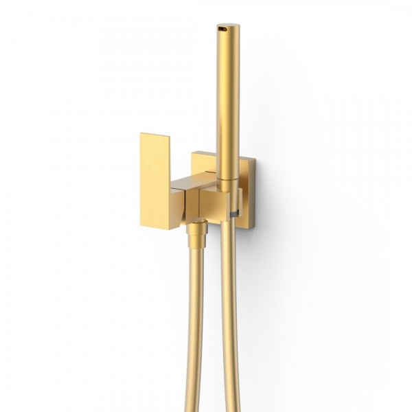 Tres Cuadro bateria bidetowa podtynkowa złoty mat 00612301OM