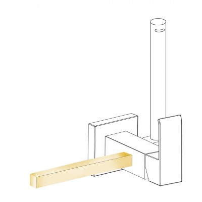 Tres wieszak na ręcznik do baterii bidetowej złoty połysk 03412402OR