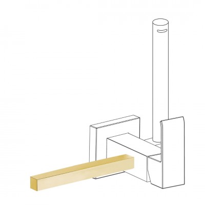 Tres wieszak na ręcznik do baterii bidetowej złoty mat 03412402OM