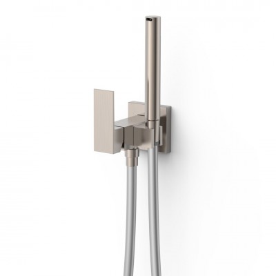 Tres Cuadro bateria bidetowa podtynkowa stal 00612302AC