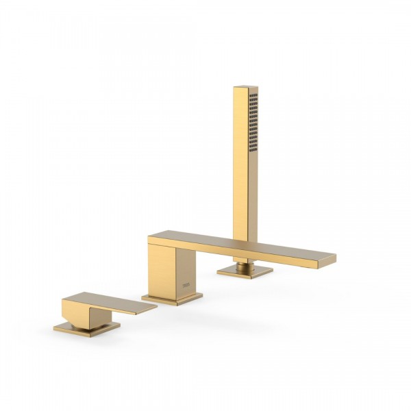 Tres Cuadro bateria wannowa 3-otworowa złoty mat 00616105OM