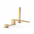 Tres Cuadro bateria wannowa 3-otworowa złoty mat 00616103OM