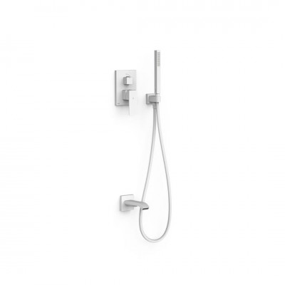 Tres Cuadro zestaw wannowy podtynkowy biały mat 00628006BM