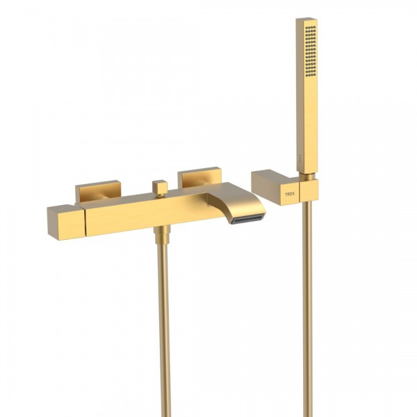 Tres Cuadro bateria wannowa ścienna złoty mat 0071700203OM